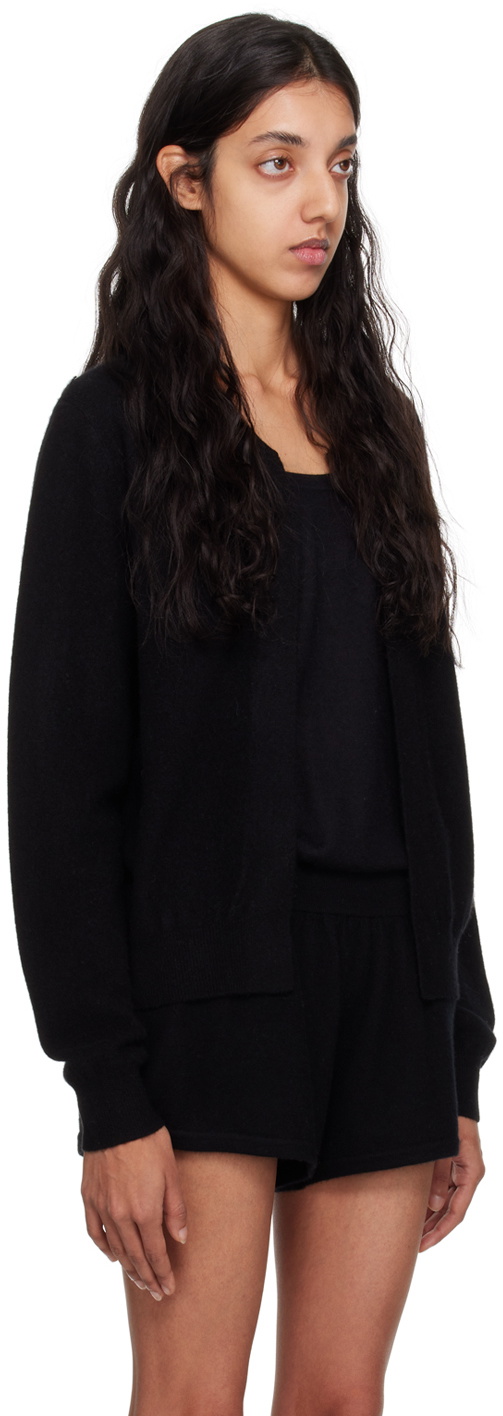 Frenckenberger Black Mini Bomber Cardigan