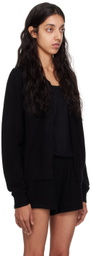 Frenckenberger Black Mini Bomber Cardigan