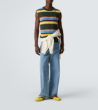 Dries Van Noten Striped cotton and wool sweater vest