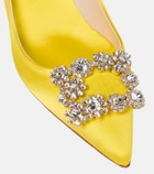 Roger Vivier RV Bouquet 85 embellished satin pumps