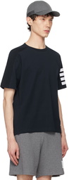 Thom Browne Navy 4-Bar Striped T-Shirt