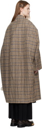Thom Browne Brown Hunting Tweed Cocoon Coat