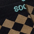 SOAR Men's Diamond Crew Sock in Black Brown