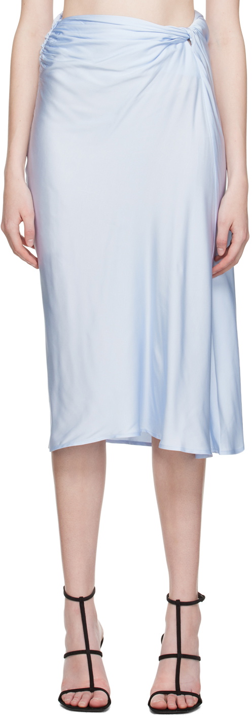 BEA-24FA5877VELOUR BLUE FRINGES SKIRT main image 0