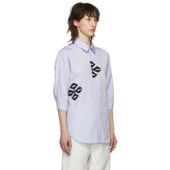 Kiko Kostadinov Purple Calcutta Three-Quarter Sleeve Shirt