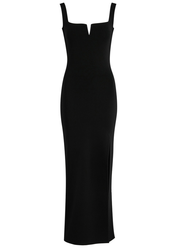 Photo: Galvan Freya Ribbed-knit Midi Dress Black