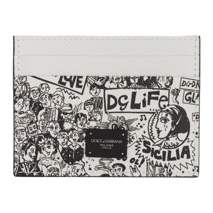 Photo: Dolce and Gabbana Black and White Graffiti Card Holder