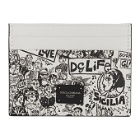 Dolce and Gabbana Black and White Graffiti Card Holder