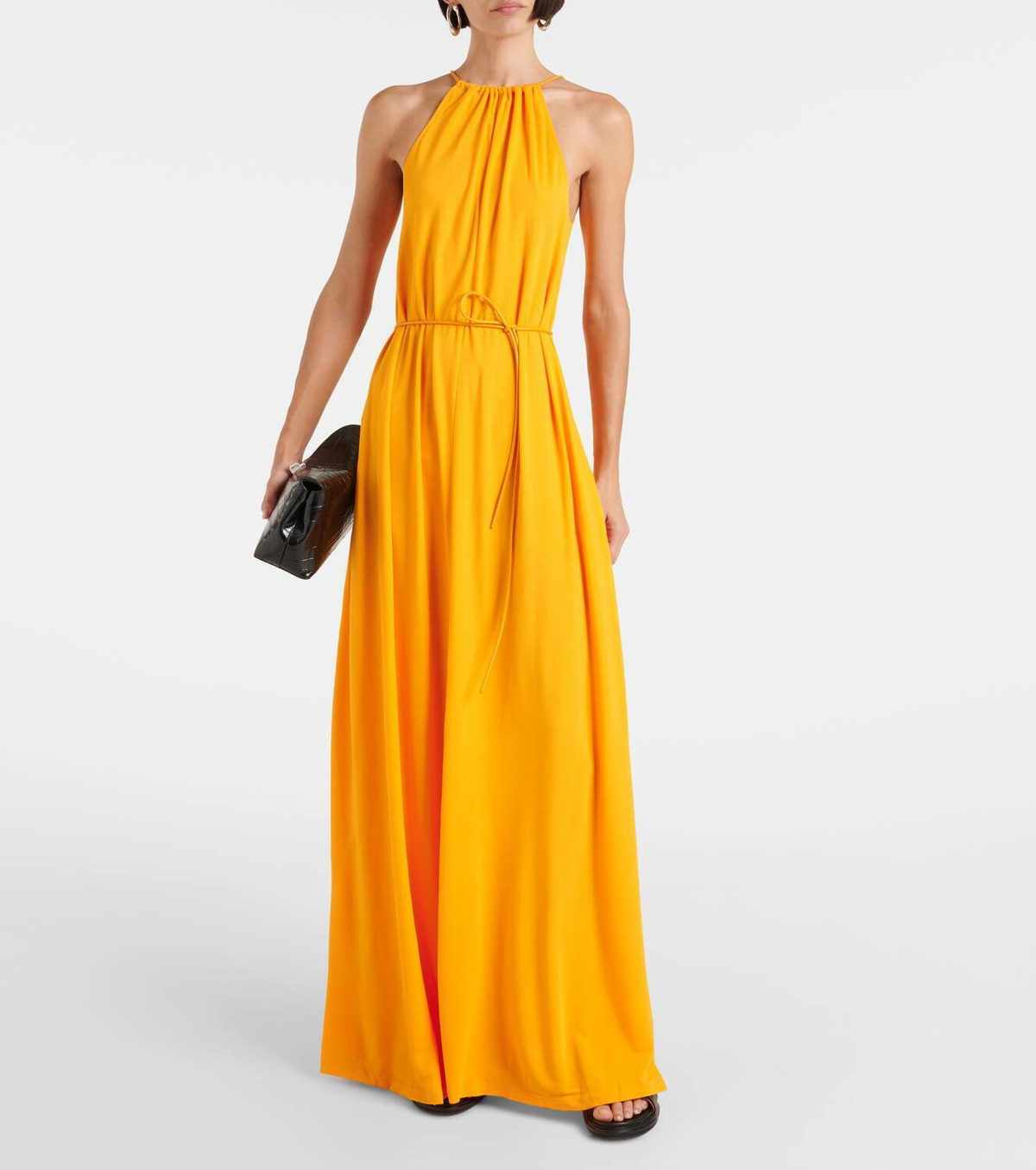 Proenza Schouler Lenny belted jersey maxi dress