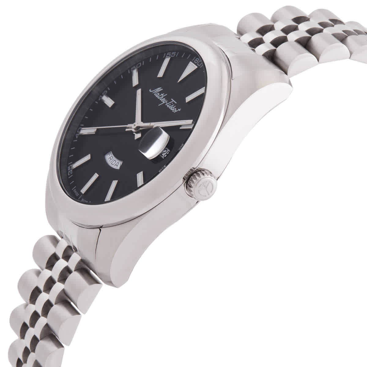 Mathey-Tissot Mathy Day-Date Quartz Black Dial Mens Watch H510AN