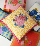 Lisa Corti Camelia Magenta Medium cotton cushion