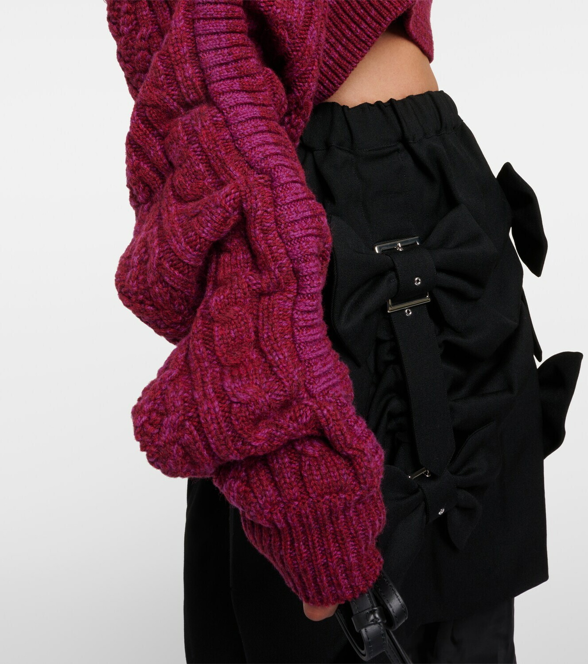 Noir Kei Ninomiya Cable-knit wool sweater
