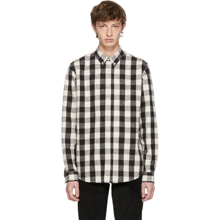 Photo: Schnaydermans Black and Off-White Large Check Leisure Shirt