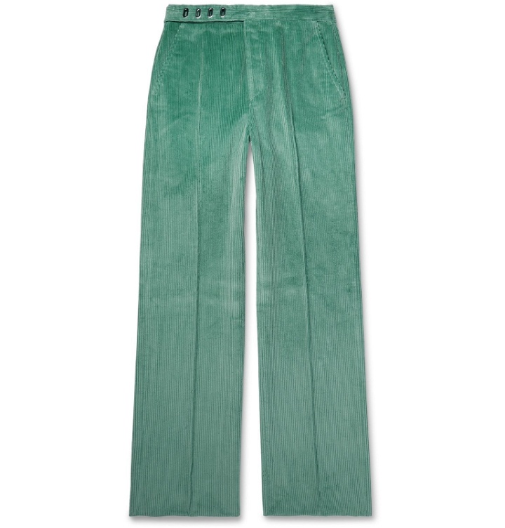 Photo: Acne Studios - Mint Jagger Wide-Leg Cotton-Corduroy Suit Trousers - Green