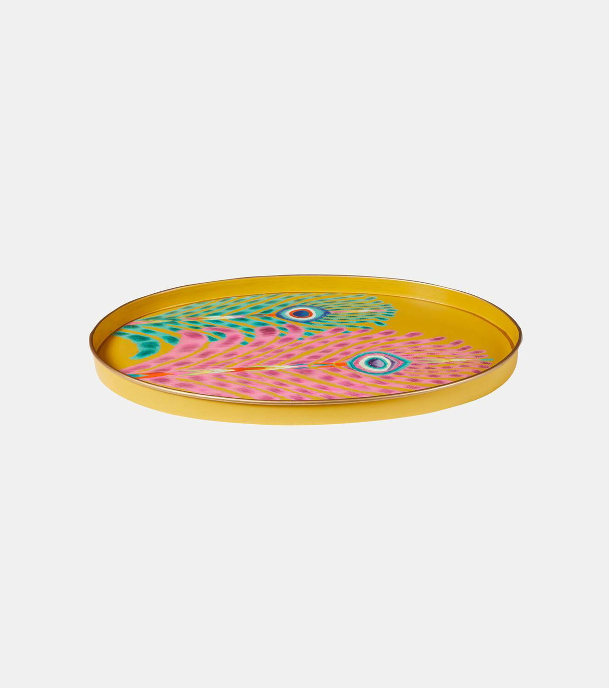 Les-Ottomans Tray Peackock by Matthew Williamson