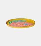 Les-Ottomans Tray Peackock by Matthew Williamson