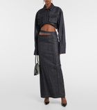 The Mannei Ararat denim maxi skirt