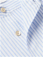 Boglioli - Striped Linen and Cotton-Blend Shirt - Blue