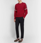 Thom Browne - Striped Wool and Mohair-Blend Sweater - Men - Red