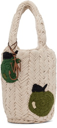 JW Anderson SSENSE Exclusive Beige Apple Knitted Tote