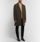 NN07 - Rasmus Double-Breasted Virgin Wool-Blend Overcoat - Green