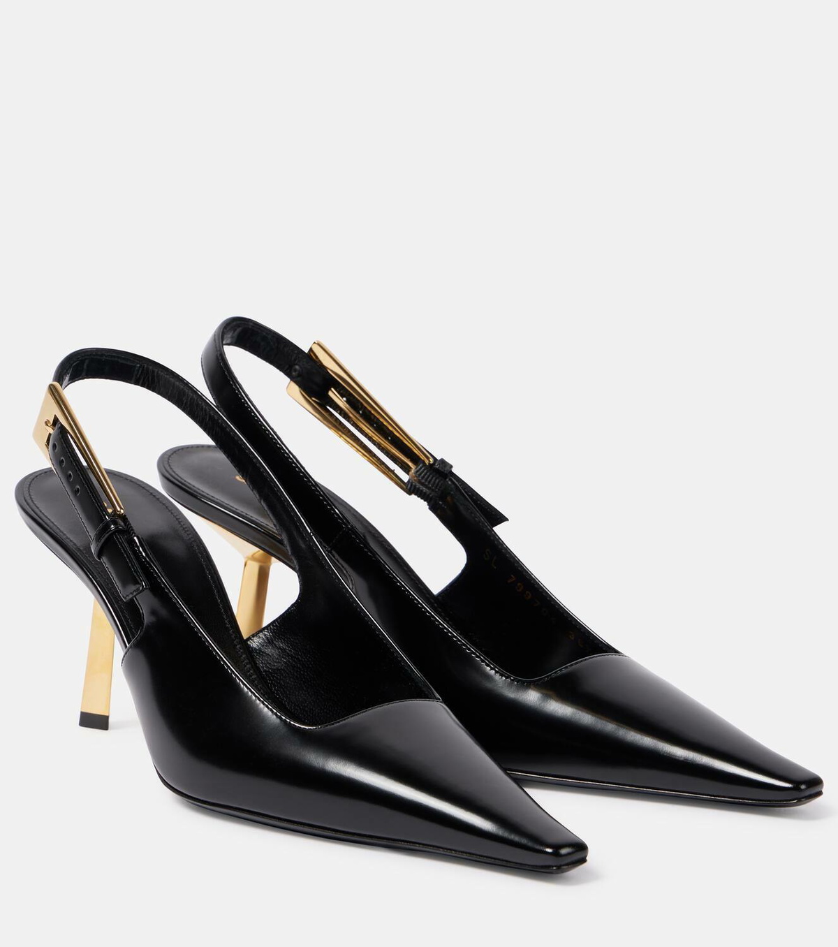 Saint Laurent Lee 75 leather slingback pumps Saint Laurent