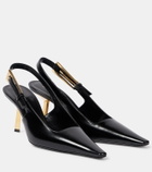 Saint Laurent Lee 75 leather slingback pumps