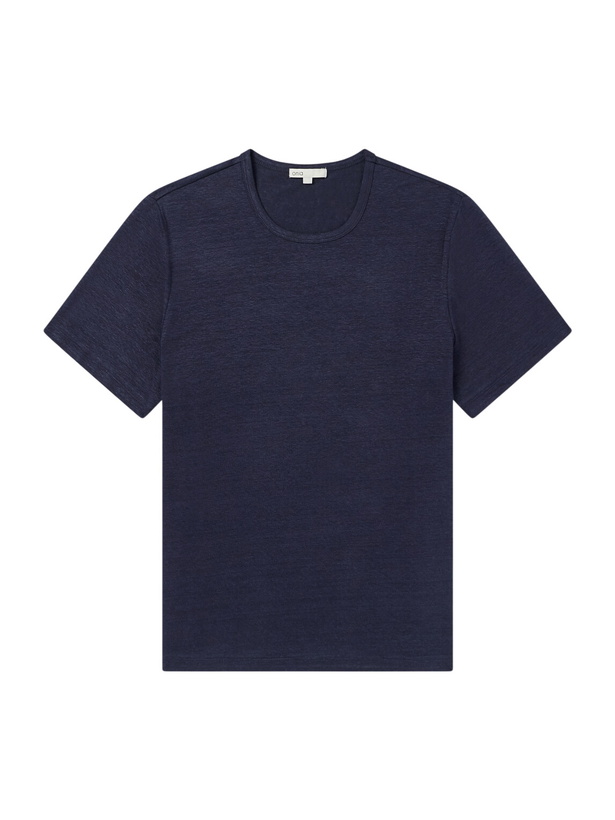 Photo: Onia - Linen-Blend T-Shirt - Blue