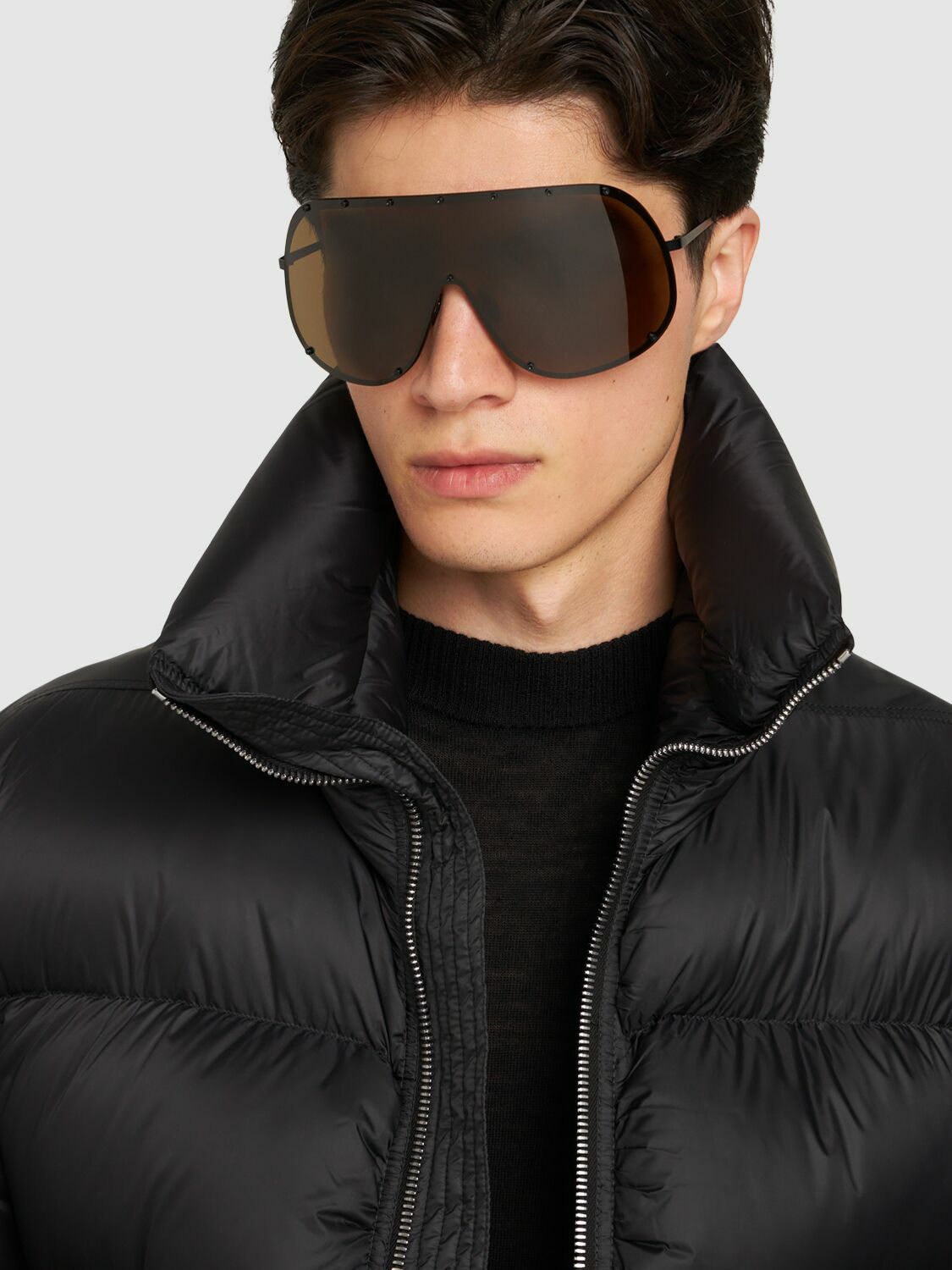 Rick Owens MASK BLACK-BLACK サングラス RICK OWENS Mask Shield Sunglasses Rick Owens