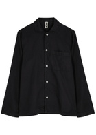 Tekla Unisex Flannel Pyjama top Black