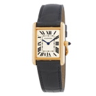 Cartier Tank Quartz Silver Dial Mens Watch WGTA0067