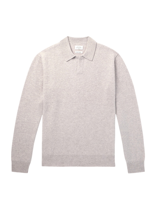 Photo: Hartford - Wool and Cashmere-Blend Polo Shirt - Neutrals