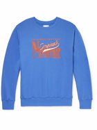 thisisneverthat - Originals Logo-Print Embroidered Cotton-Blend Jersey Sweatshirt - Blue