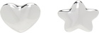 Sandy Liang Silver Found Earrings