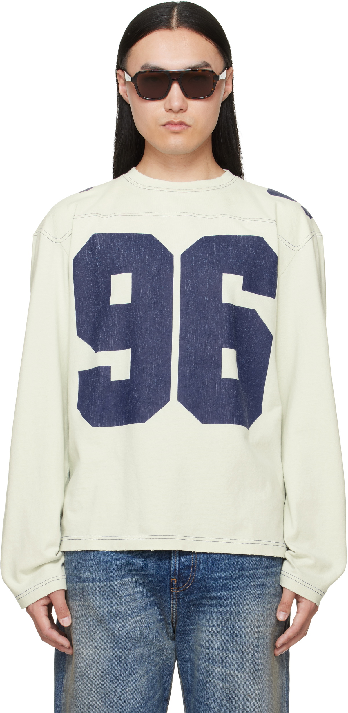 Acne Studios Off-White Logo Jersey T-shirt