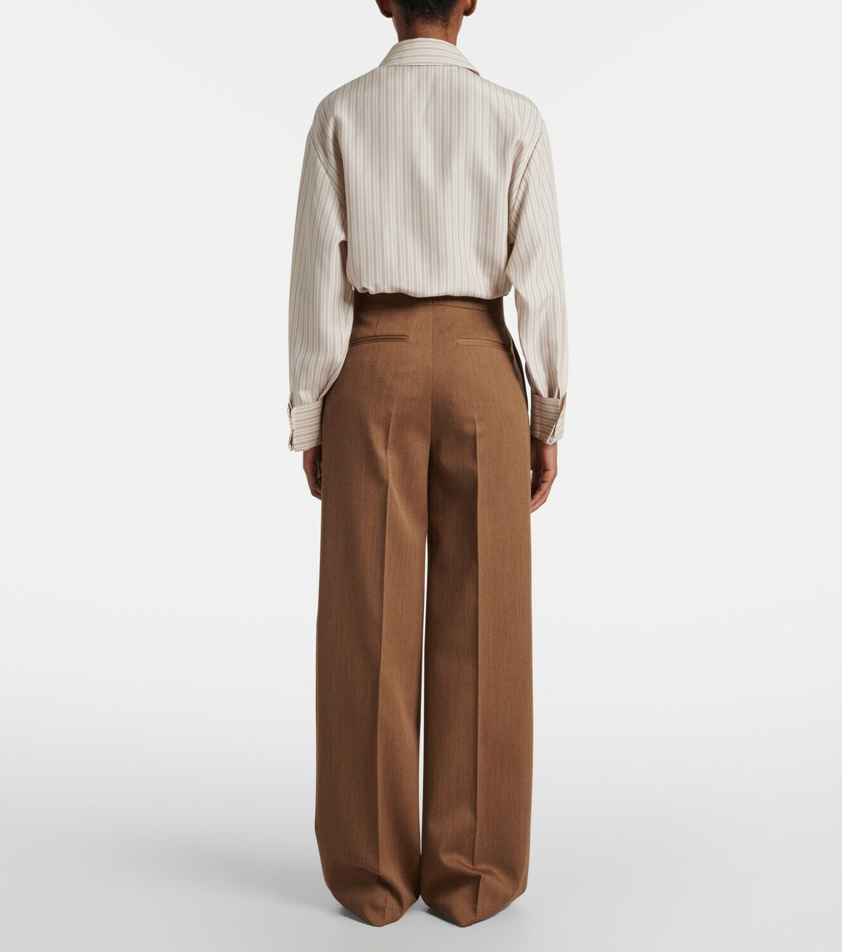 Fforme Agel high-rise virgin wool wide-leg pants