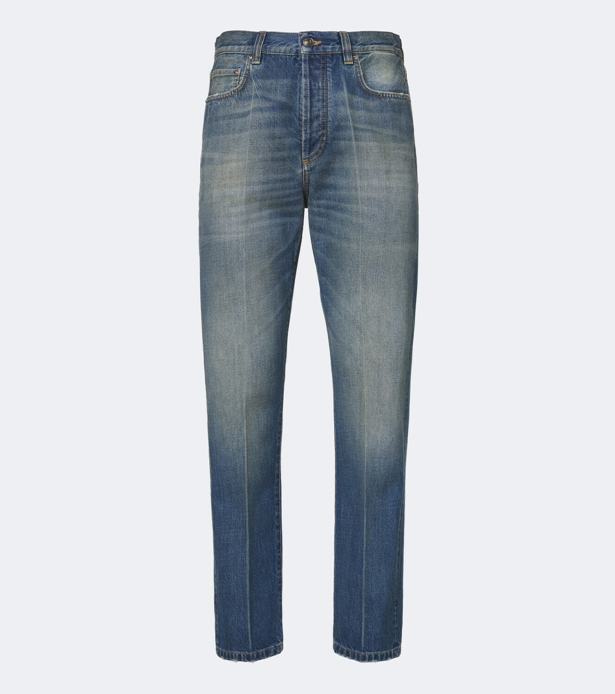 Versace Distressed straight jeans