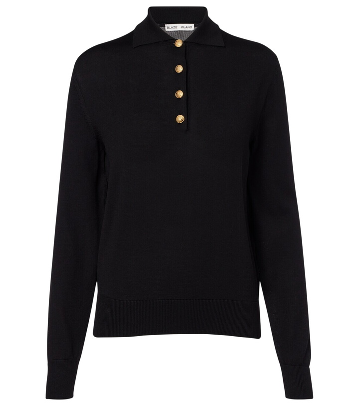 Photo: Blazé Milano Alegria silk and cotton polo sweater