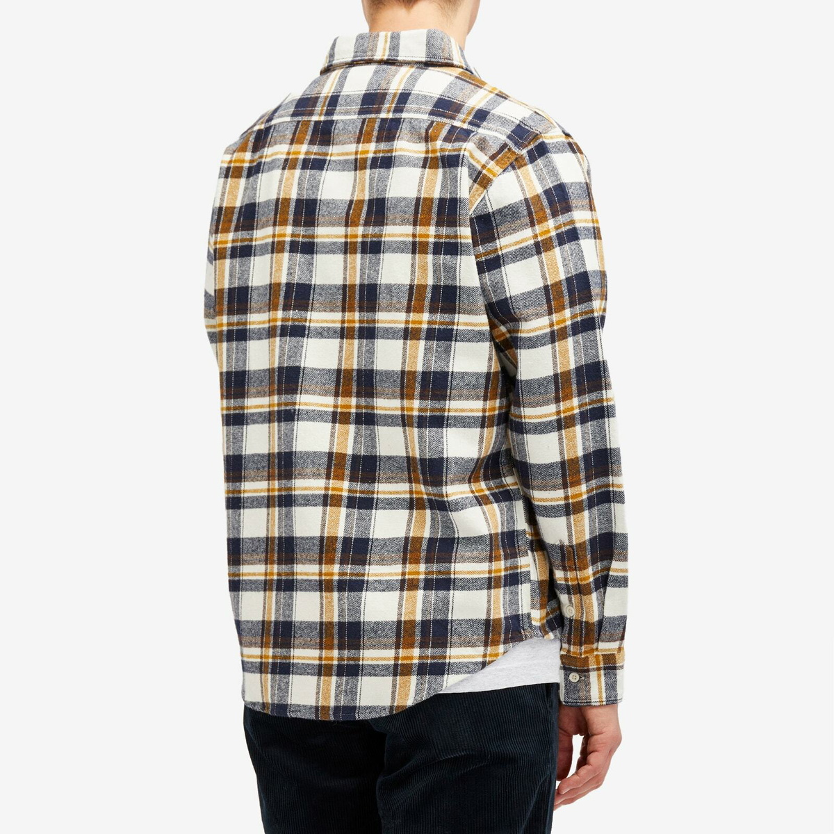 Adsum Men's Classic Plaid Work Shirt in Beige
