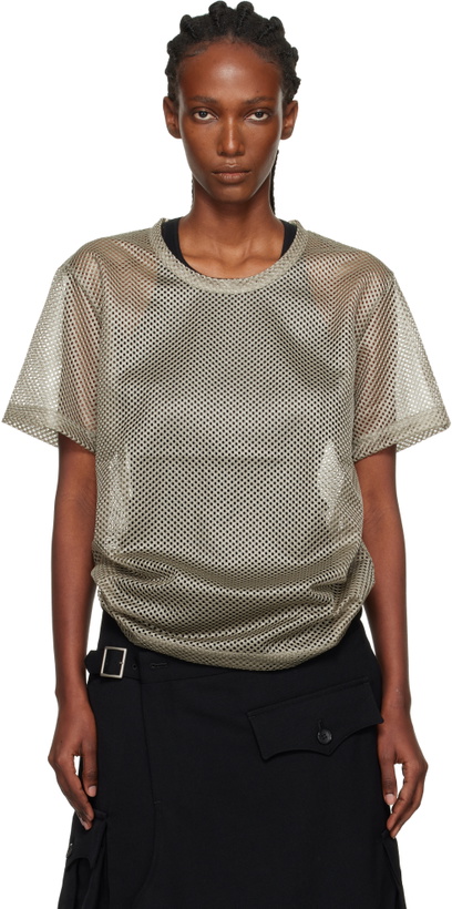 Photo: Comme des Garçons Homme Plus Gray Mesh T-shirt