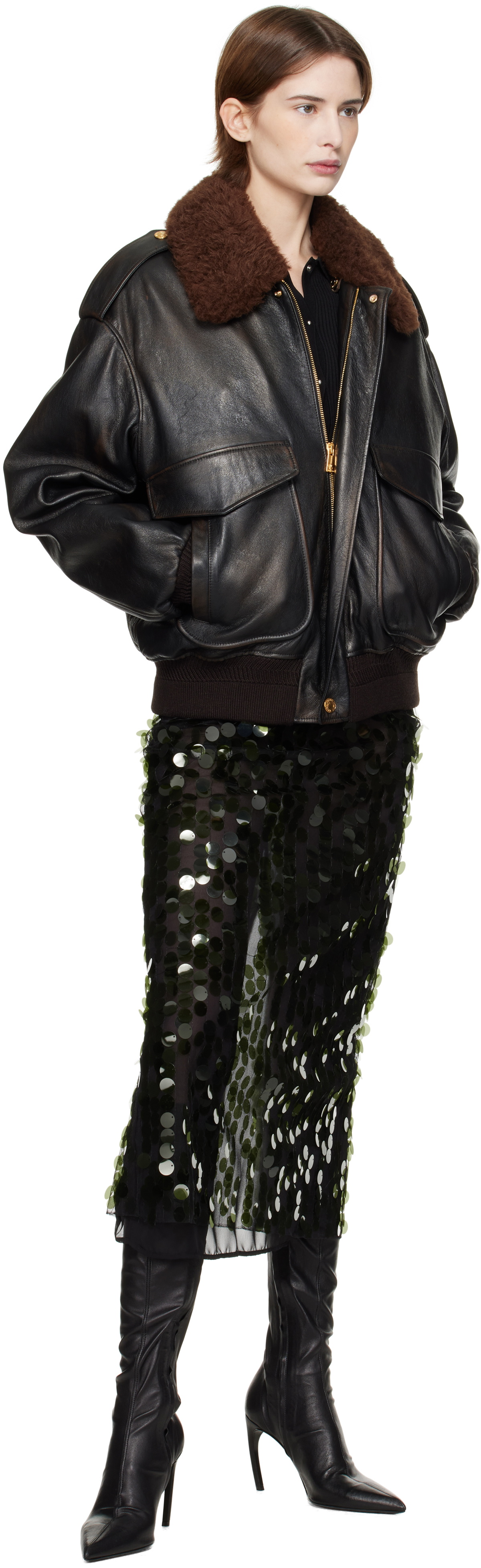 16Arlington Green Dia Sequin Midi Skirt