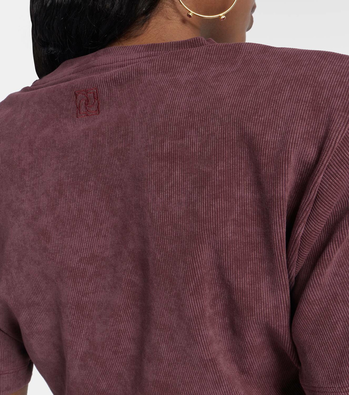 Magda Butrym Cropped cotton-blend T-shirt