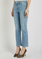 Paige Mason Cropped Boot-leg Jeans Light Blue