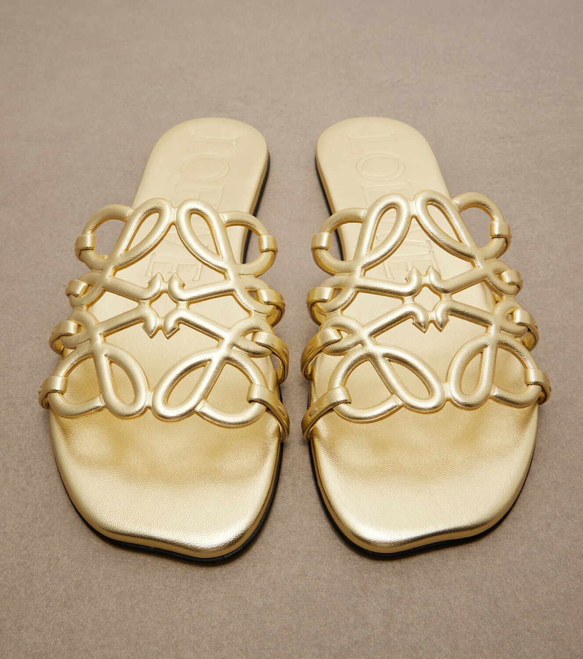 Loewe Paula's Ibiza Petal Anagram leather slides