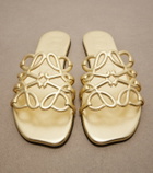 Loewe Paula's Ibiza Petal Anagram leather slides