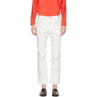 Lemaire White Five-Pocket Straight-Leg Jeans