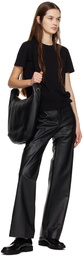 The Row Black Baer Leather Pants