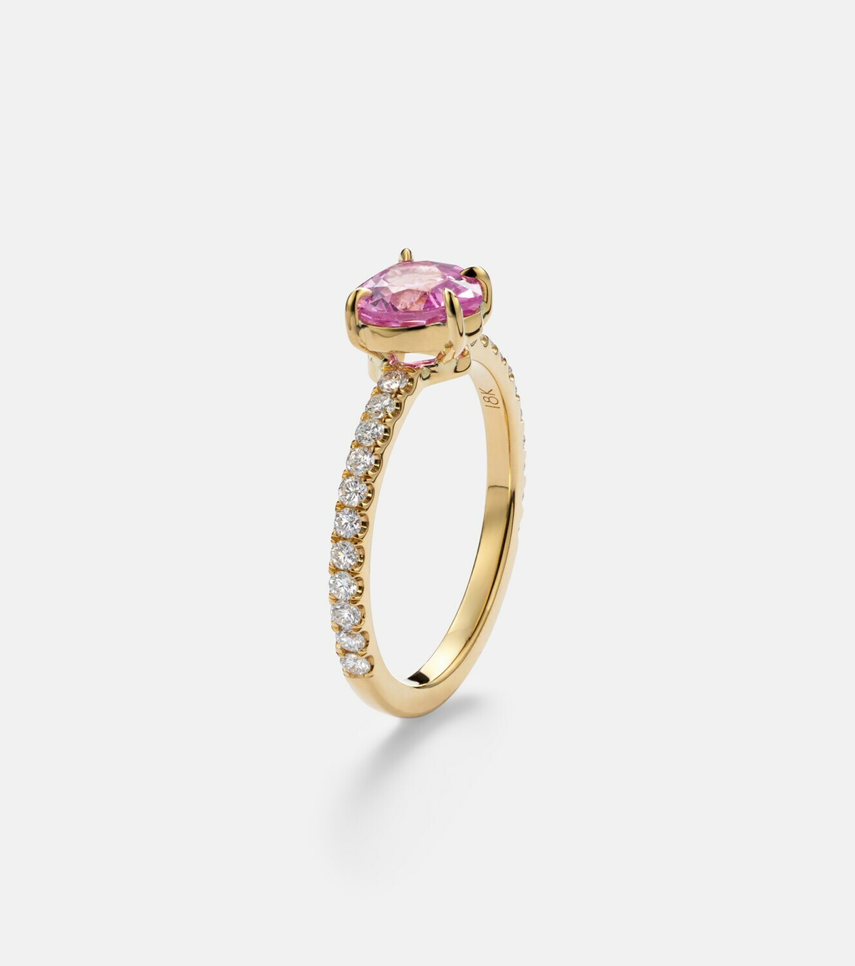 Anita Ko 18kt gold ring with sapphire and diamonds