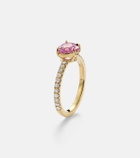 Anita Ko 18kt gold ring with sapphire and diamonds
