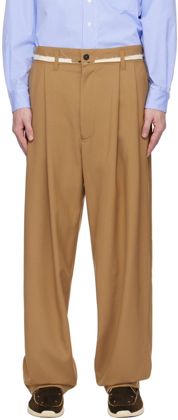 Camiel Fortgens Brown Corduroy Grandpa Trousers Camiel Fortgens